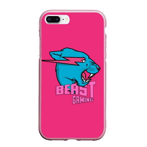 Чехол для iPhone 7Plus/8 Plus матовый Mr Beast Gaming Full Print Pink edition, цвет розовый