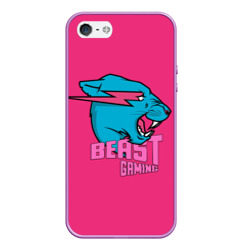 Чехол для iPhone 5/5S матовый Mr Beast Gaming Full Print Pink edition