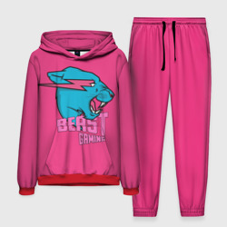 Мужской костюм с толстовкой 3D Mr Beast Gaming Full Print Pink edition