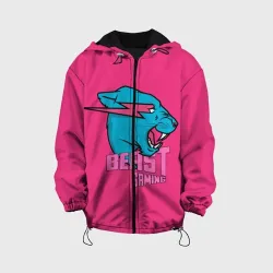 Детская куртка 3D Mr Beast Gaming Full Print Pink edition