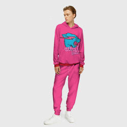 Мужской костюм с толстовкой 3D Mr Beast Gaming Full Print Pink edition - фото 2