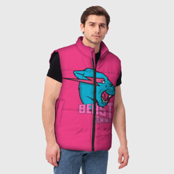 Мужской жилет утепленный 3D Mr Beast Gaming Full Print Pink edition - фото 2