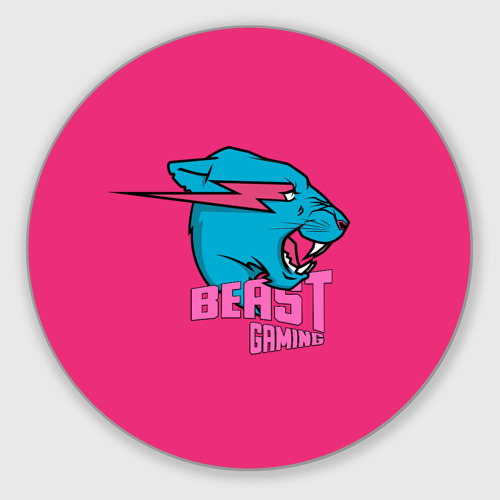 Круглый коврик для мышки Mr Beast Gaming Full Print Pink edition