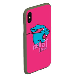 Чехол для iPhone XS Max матовый Mr Beast Gaming Full Print Pink edition - фото 2