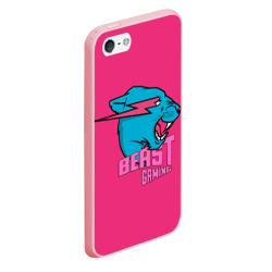 Чехол для iPhone 5/5S матовый Mr Beast Gaming Full Print Pink edition - фото 2