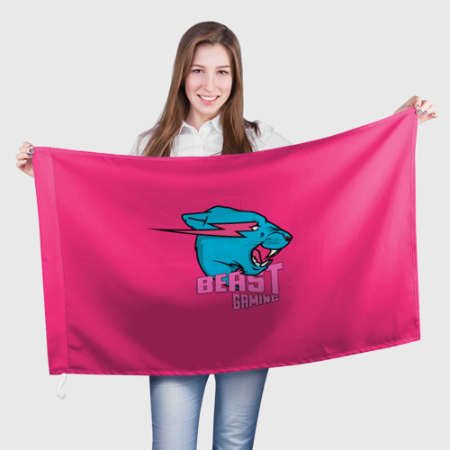 Флаг 3D Mr Beast Gaming Full Print Pink edition