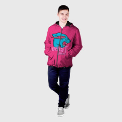 Мужская куртка 3D Mr Beast Gaming Full Print Pink edition - фото 2
