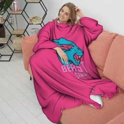 Плед с рукавами Mr Beast Gaming Full Print Pink edition - фото 2