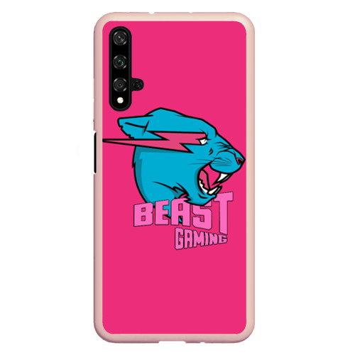 Чехол для Honor 20 Mr Beast Gaming Full Print Pink edition, цвет светло-розовый