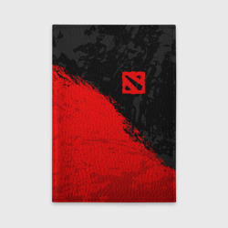 Обложка для автодокументов Dota 2 red logo, брызги красок