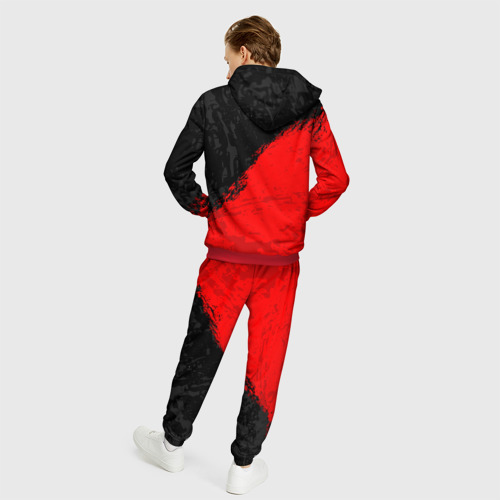 Мужской костюм 3D Dota 2 red logo, брызги красок, цвет красный - фото 4