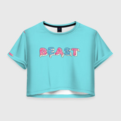 Женская футболка Crop-top 3D Mr Beast Donut