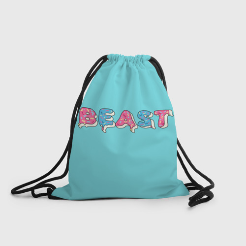 Рюкзак-мешок с принтом Mr Beast Donut, вид спереди №1