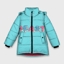 Зимняя куртка для девочек 3D Mr Beast Donut