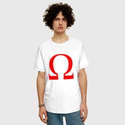 Мужская футболка хлопок Oversize God of war символ Кратоса - фото 2