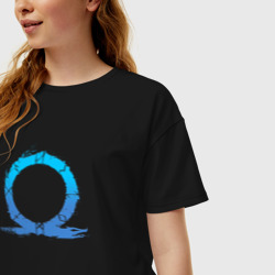 Женская футболка хлопок Oversize Символ Кратоса, Бог войны - фото 2