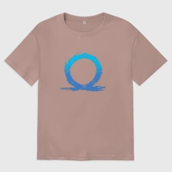 Женская футболка хлопок Oversize Символ Кратоса, Бог войны