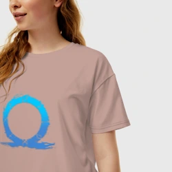 Женская футболка хлопок Oversize Символ Кратоса, Бог войны - фото 2