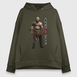 Женское худи Oversize хлопок Кратос, Бог войны God of war