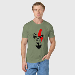 Мужская футболка хлопок Лицо Кратоса, Бог войны - фото 2
