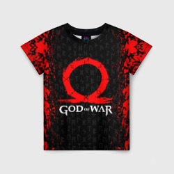 Детская футболка 3D God of war Кратос лого
