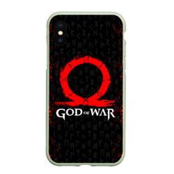 Чехол для iPhone XS Max матовый God of war Кратос лого