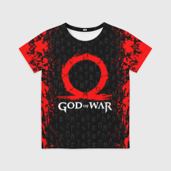 Детская футболка 3D God of war Кратос лого