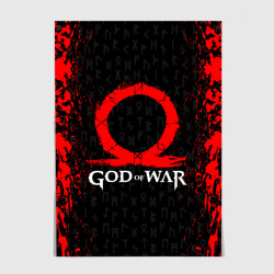 Постер God of war Кратос лого