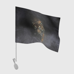 Флаг для автомобиля Тигр в тумане