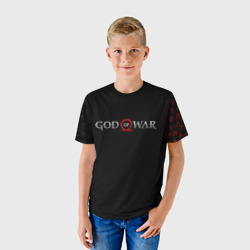 Детская футболка 3D God of war logo, руны - фото 2