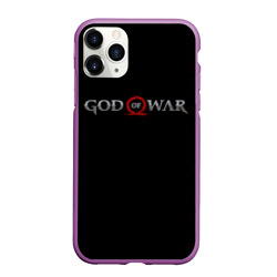 Чехол для iPhone 11 Pro Max матовый God of war logo, руны