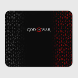 Прямоугольный коврик для мышки God of war logo, руны