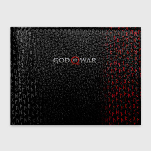 Обложка для студенческого билета God of war logo, руны, цвет зеленый