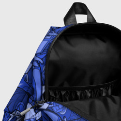 Рюкзак с принтом Вспыш — Вспыш и чудо-машинки для ребенка, вид на модели спереди №4. Цвет основы: белый