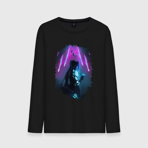 Мужской лонгслив хлопок ДЖИНКС, ЛИГА ЛЕГЕНД / ARCANE JINX