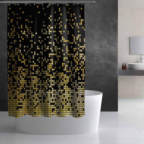 Штора 3D для ванной Fashion pattern - pixels - фото 2