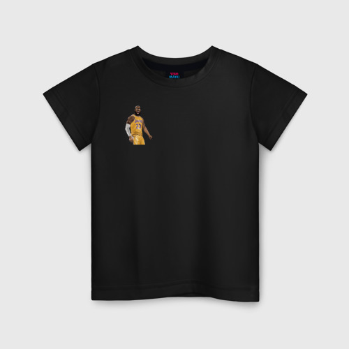 Детская футболка хлопок с принтом Леброн ЛА Лейкерс, вид спереди #2