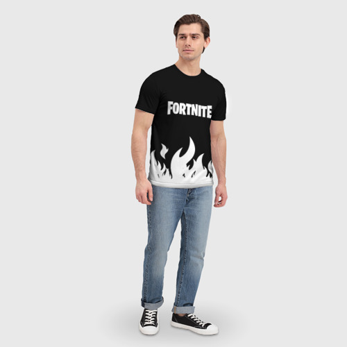 Мужская футболка 3D Fortnite Огонь, цвет 3D печать - фото 5