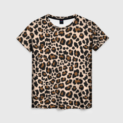 Женская футболка 3D Леопардовые Пятна