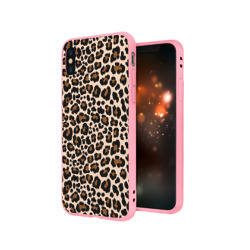 Чехол для iPhone X матовый Леопардовые Пятна - фото 2