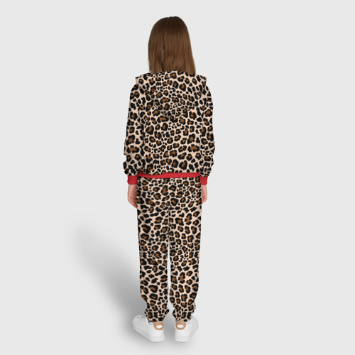 Детский костюм с толстовкой 3D Леопардовые Пятна, цвет красный - фото 6