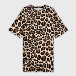 Платье-футболка 3D Леопардовые Пятна