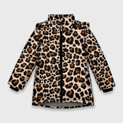 Зимняя куртка для девочек 3D Леопардовые Пятна