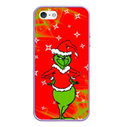 Чехол для iPhone 5/5S матовый Новогодний Grinch на танцполе