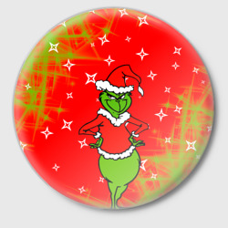 Значок Новогодний Grinch на танцполе