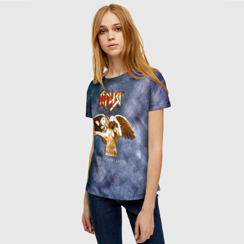 Женская футболка 3D с принтом Беспечный ангел - Ария, фото на моделе #1