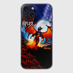 Чехол для iPhone 15 силиконовый с защитой камеры Феникс - Ария