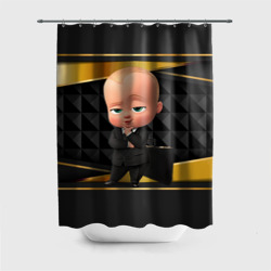 Штора 3D для ванной Boss gold black