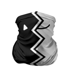 Бандана-труба 3D Geometry Dash чёрно белый смайл геометри Даш