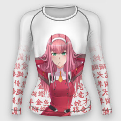 Женский рашгард 3D 02 Zero Two Darling IN the Franxx иероглифы